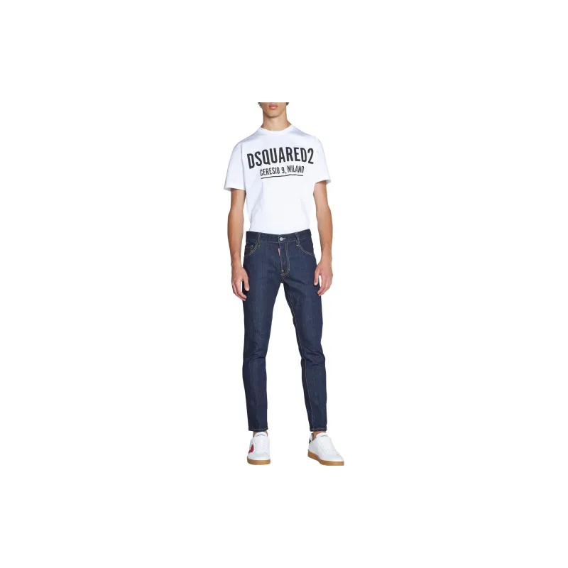 DSQUARED 2 Logo Printed Slim Cut Jeans-1