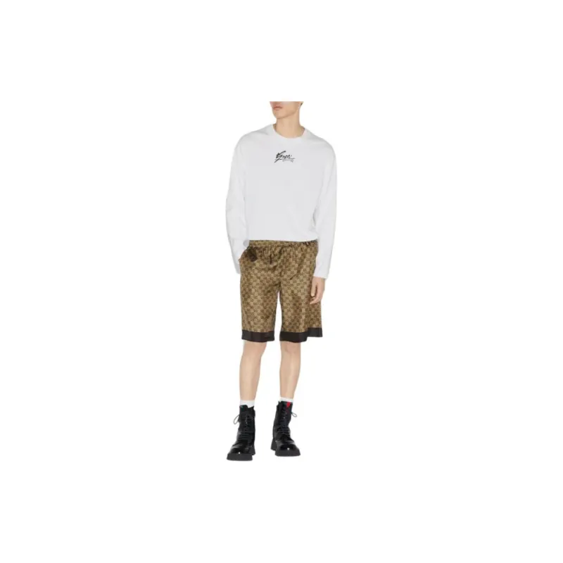GUCCI Gg Horsebit Print Knee Length Shorts-1
