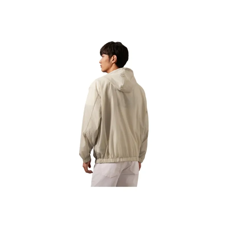 CALVIN KLEIN No Sun Series Jacket Unisex Litchi Meat White-3