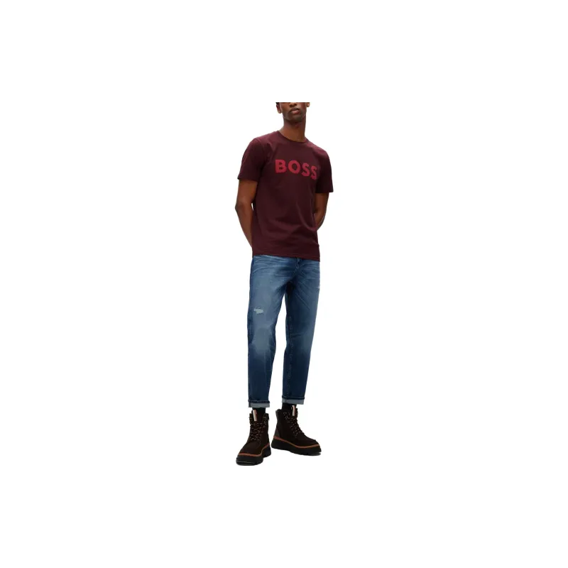 HUGO BOSS T Shirts Men Deep Red-1