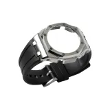 Offshore Silver Steel Case+Fluoroelastomer Black Strap+Pin Buckle+Tool