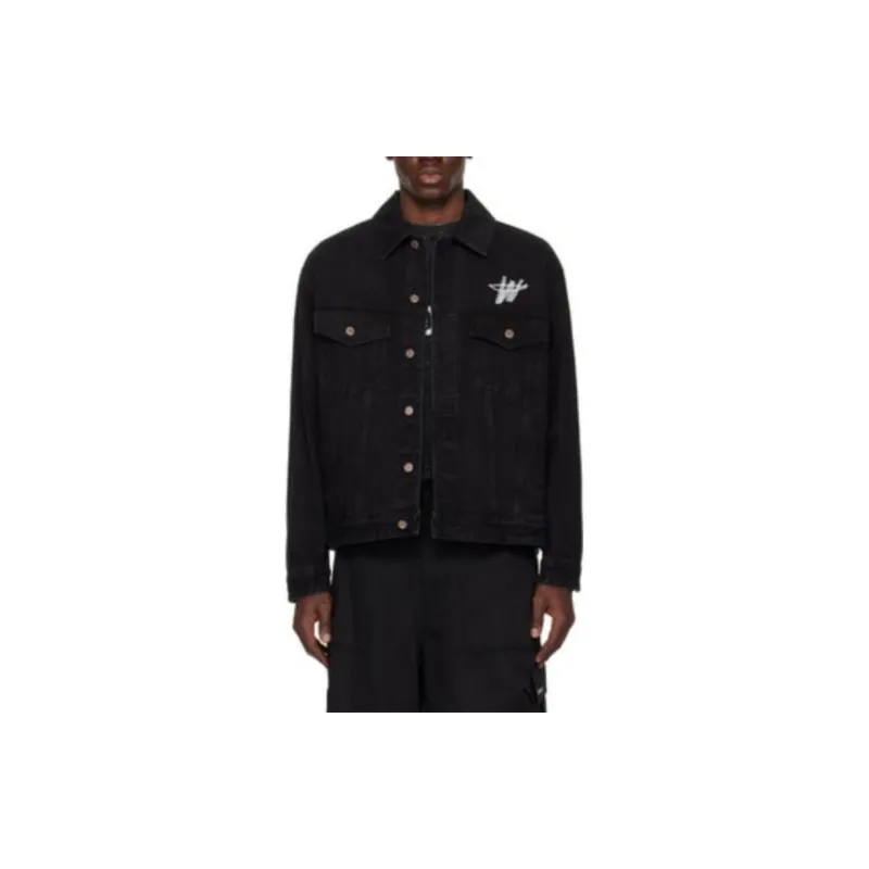 WE11DONE SS24 Denim Jacket Unisex Black-1