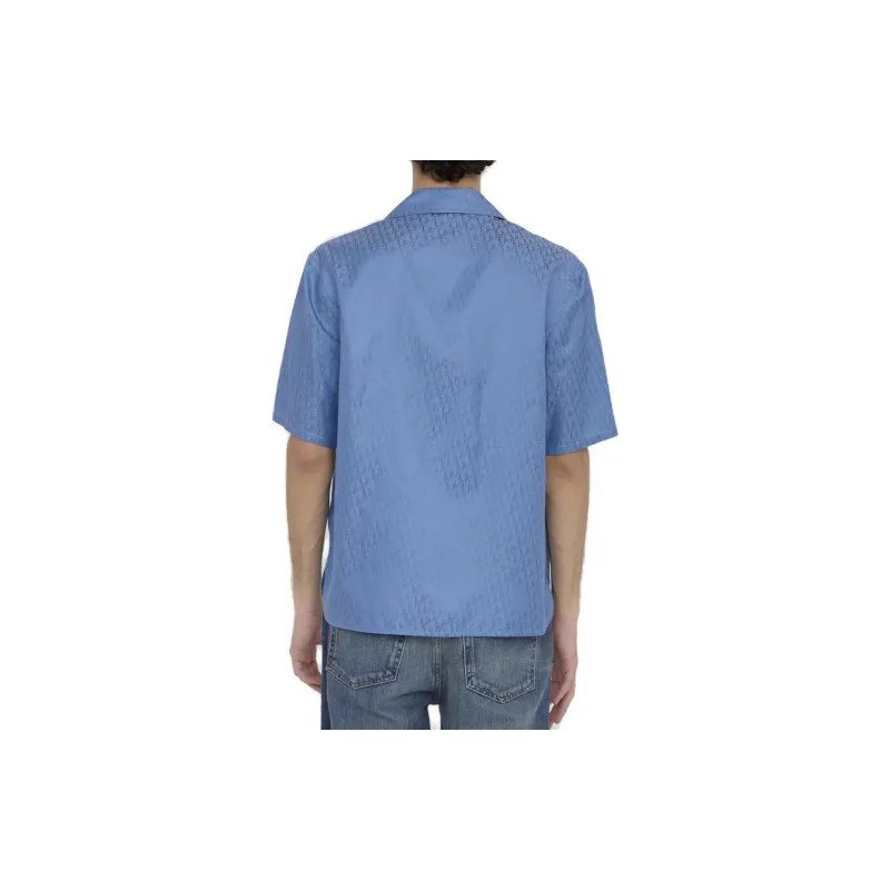 DIOR All Over Logo Patterned Short Sleeved Shirt-2