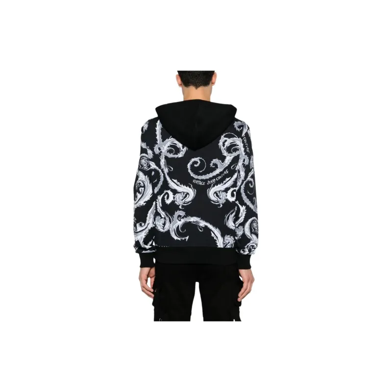 VERSACE JEANS COUTURE Barocco Printed Jersey Hoodie-2