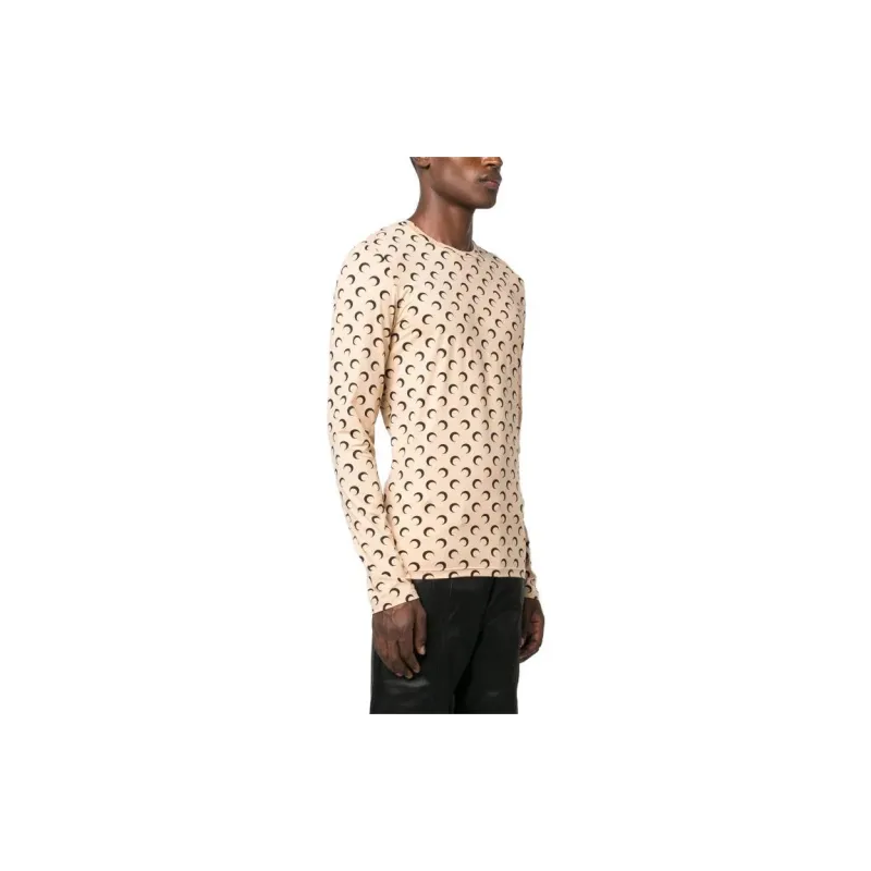 Marine Serre Crescent Moon print Long sleeve Top-2