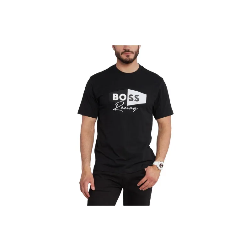 HUGO BOSS Short Sleeved T Shirts Men's Black-3