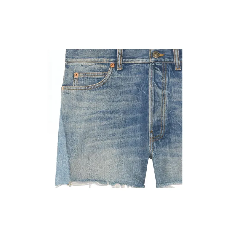 GUCCI Denim Shorts Men Blue-6
