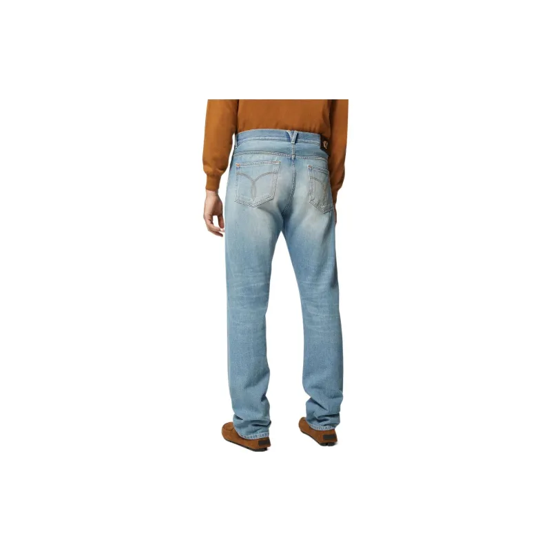 VERSACE Medusa Plaque Straight Leg Jeans-2