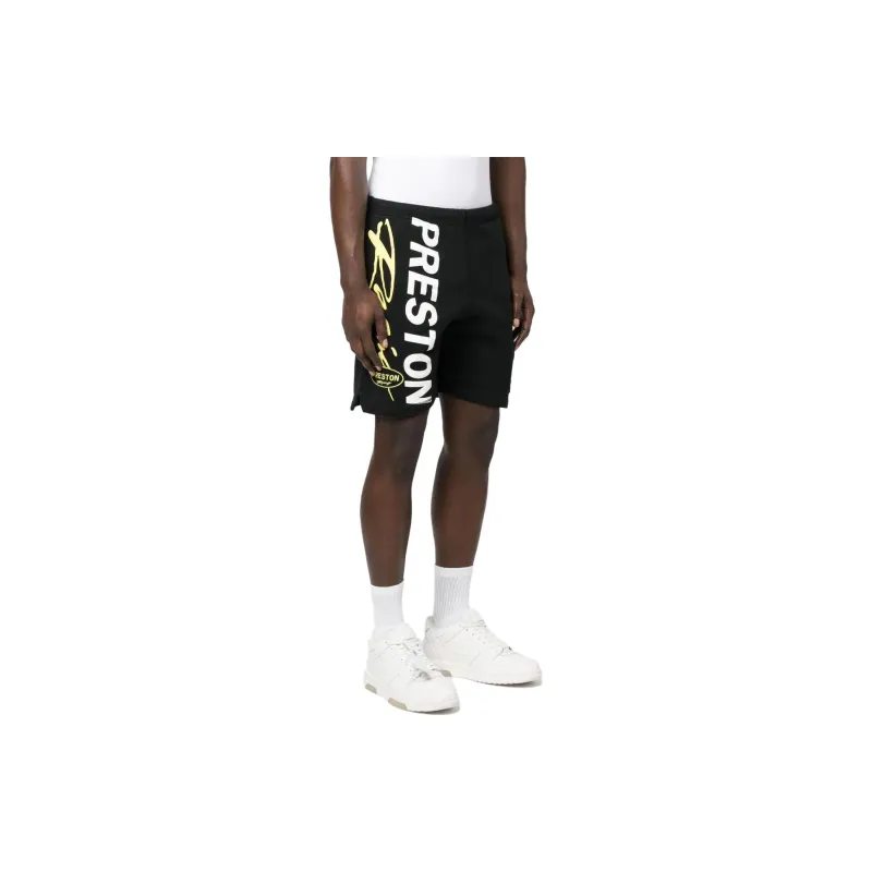 HERON PRESTON Logo-Printed Knee-Length Track Shorts-4