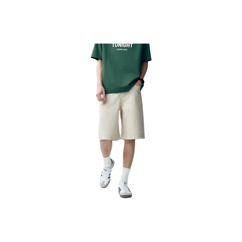 MIANXIANSHENG Denim Shorts Men's Natural White-1
