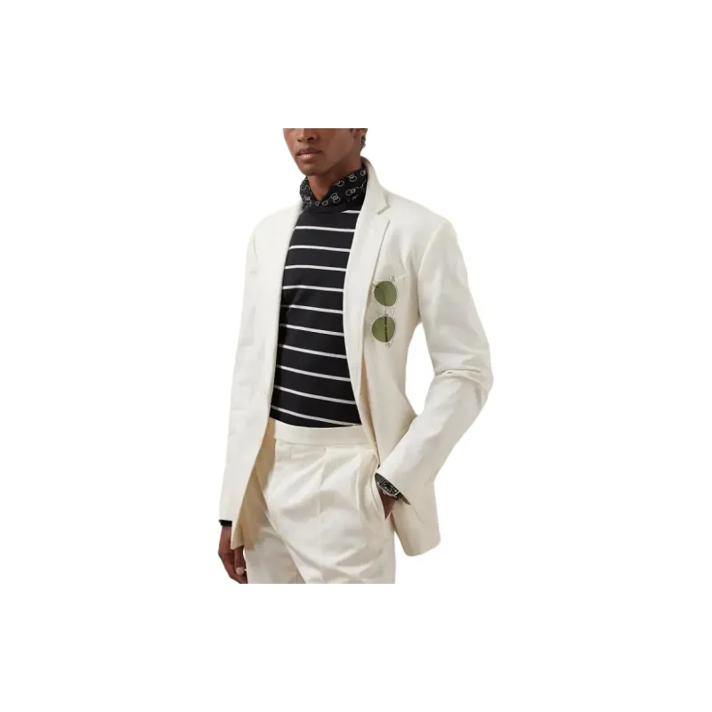 Polo Ralph Lauren Kent Hand-Tailored Twill Suit Jacket Business Suit Men's White-2