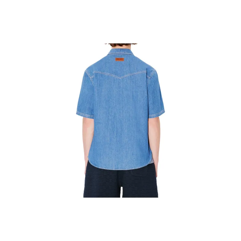 KENZO Buttoned Short Sleeved Denim Shirt-2