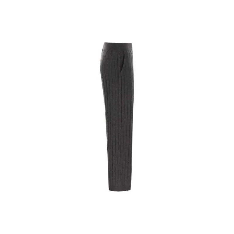 Brunello Cucinelli Elasticated Waistband Knitted Trousers-2