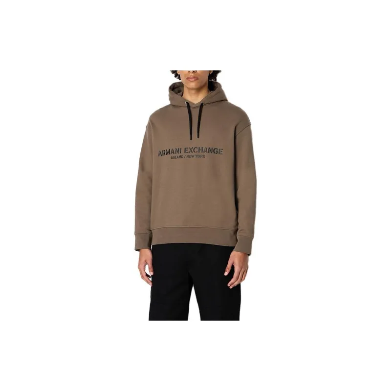 ARMANI EXCHANGE Logo print Cotton Hoodie-1