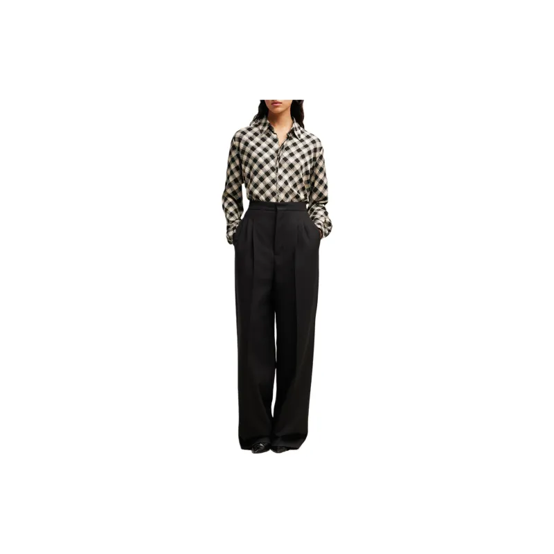 AMIPARIS Check Printed Twill Shirt-1