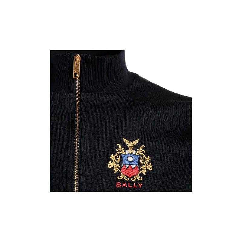BALLY Logo embroidered Half zip Sweatshirt-5
