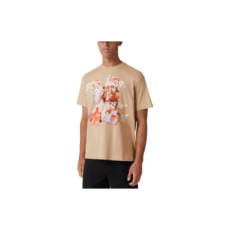 Burberry T Shirts Men Beige-3