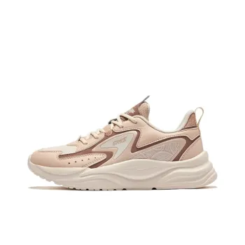 Erke Durable Breathable Low Top Chunky Sneakers Women's Almond Color Cinnamon Powder