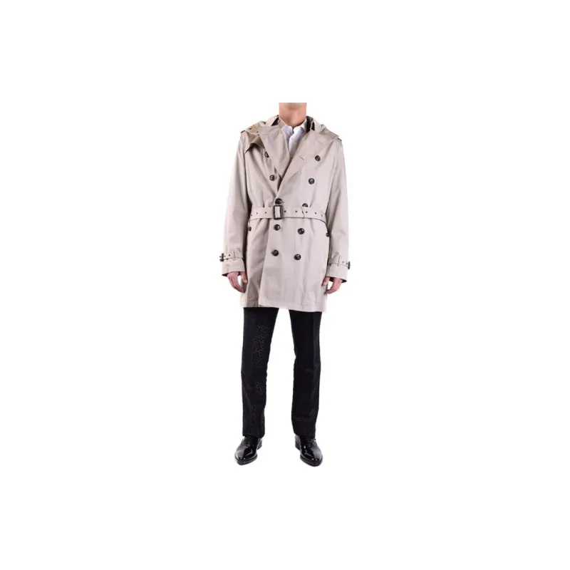Burberry Trench Coat Men's Gray-3