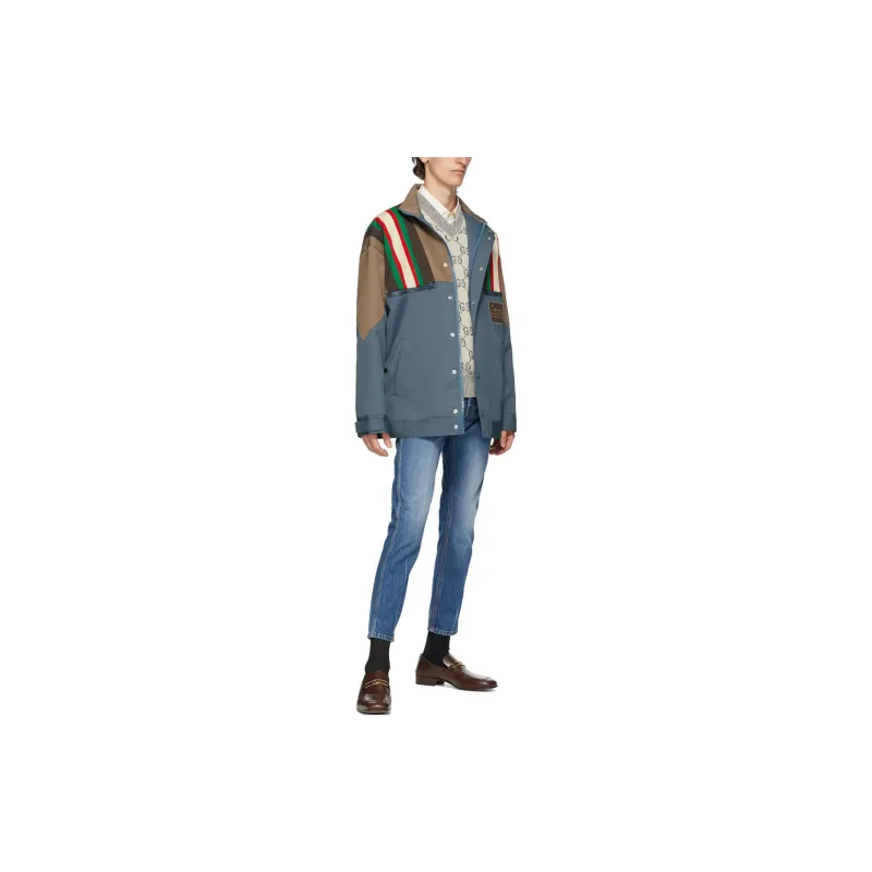 GUCCI Jackets Men Blue-1