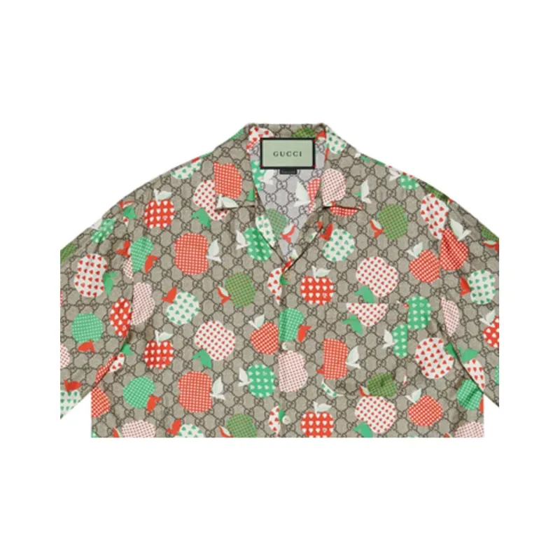 GUCCI Shirts Men Brown-5
