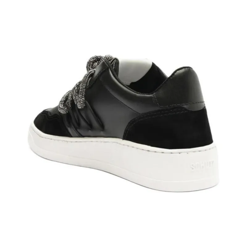 Schutz Low-Top Skateboard Shoes Women's Black-3
