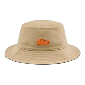 LACOSTE Polyester Bucket Hats Unisex Khaki