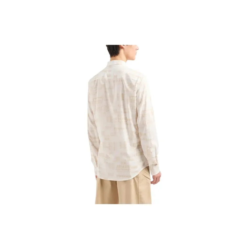 ARMANI EXCHANGEAE SS24 Shirt Men's Ecru-2