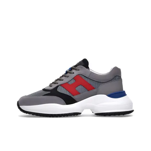 HOGAN Interactive Cushioning, Slip Resistant, And Abrasion Resistant Low Top Casual Shoes Men's Gray