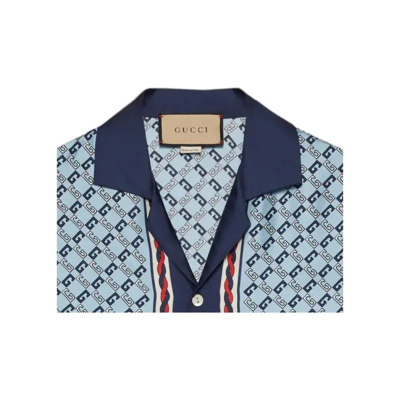 GUCCI 2023 Spring Summer Collection Shirt Men's Light Blue-4