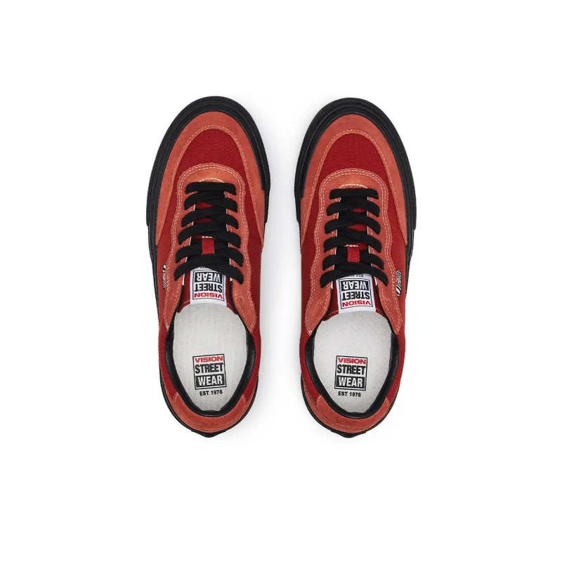 Vision Street Wear Flat Top Low Top Skateboard Shoes Unisex Coral Red-3