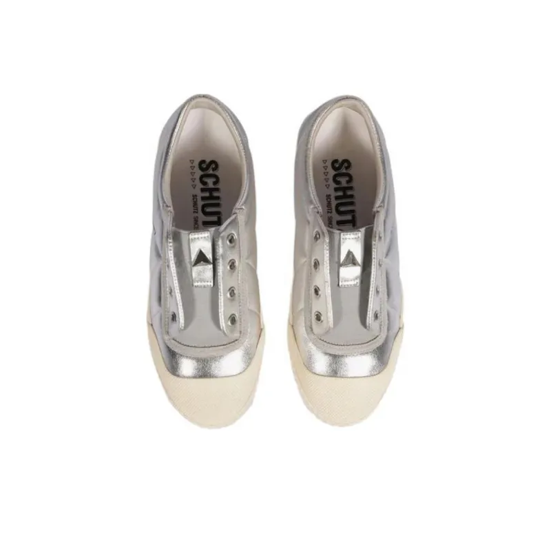 Schutz Smash Low-Top Skateboard Shoes Women's Silver-4