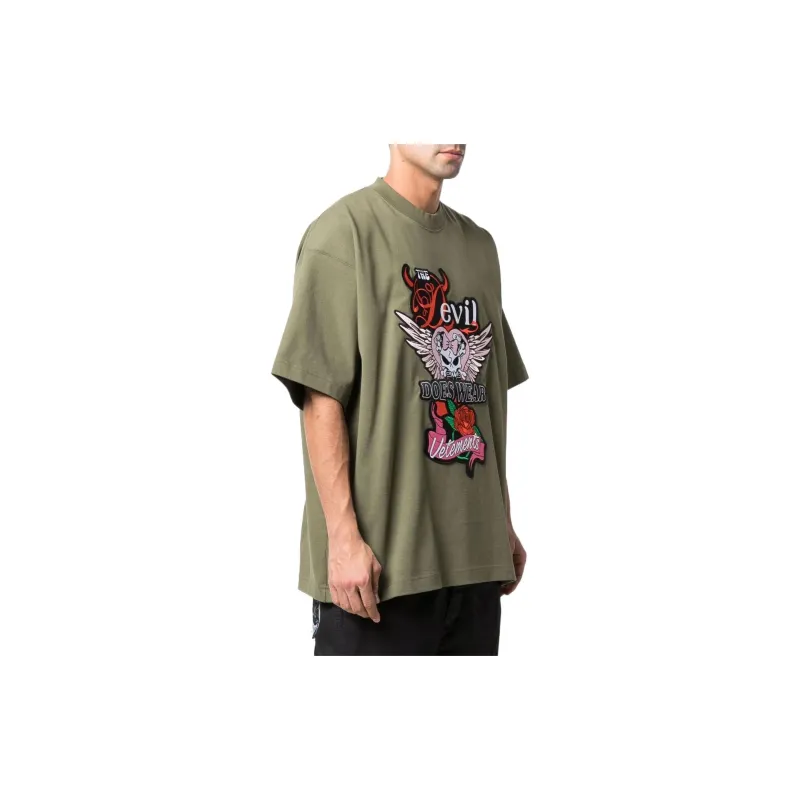 Vetements T-Shirts Unisex Green-2