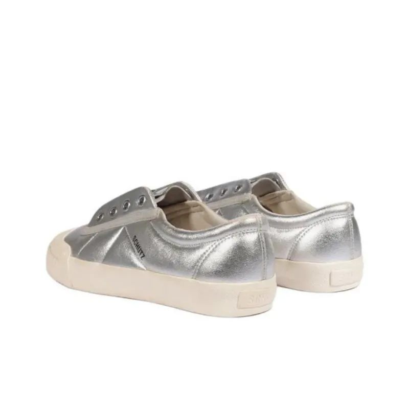 Schutz Smash Low-Top Skateboard Shoes Women's Silver-3