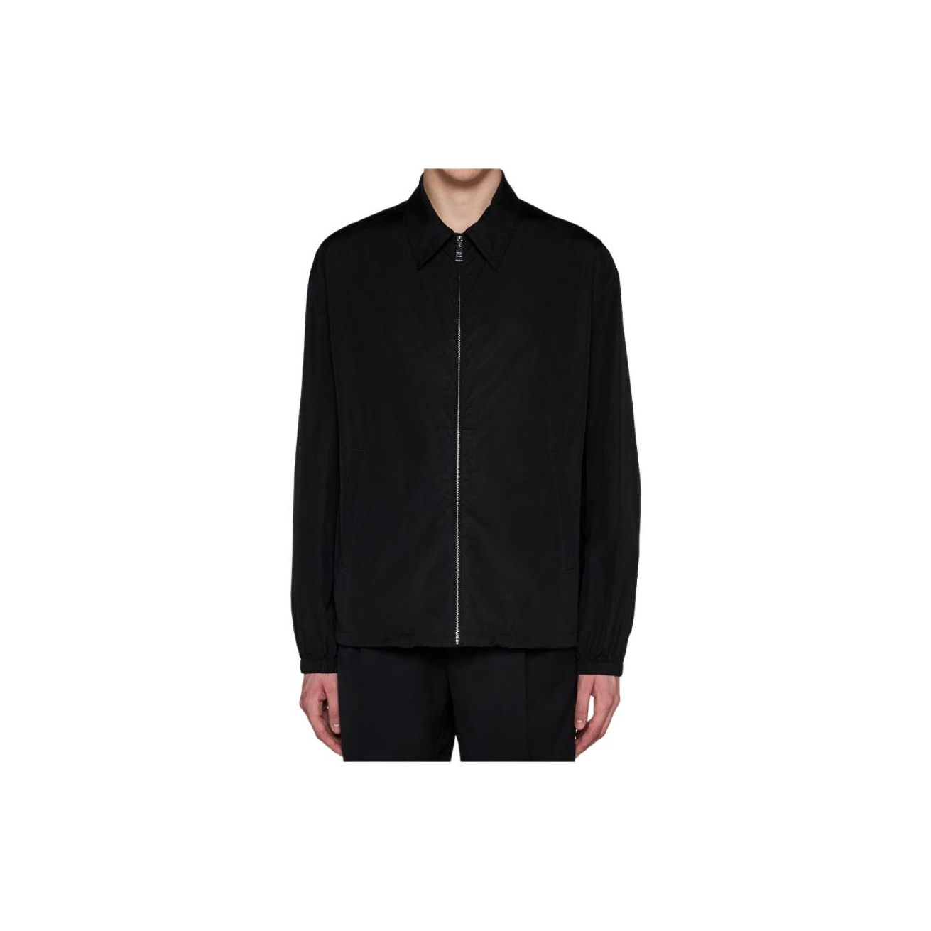 Prada ロゴプレート コート | ブラック | FARFETCH JP