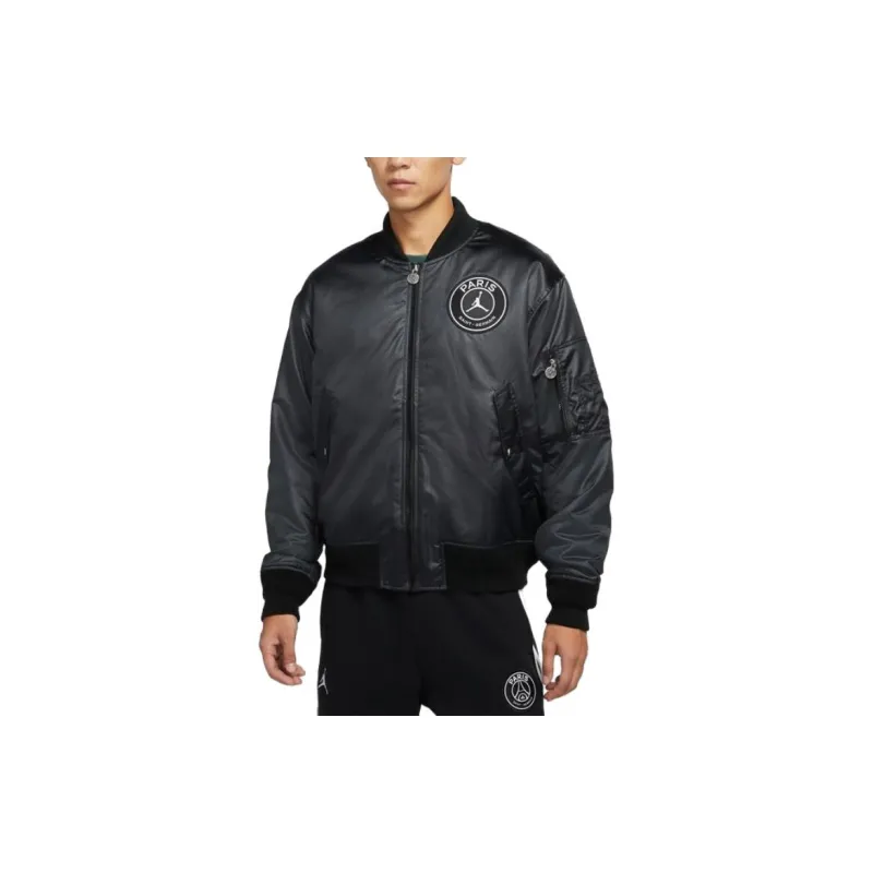 Jordan NIKE Jordan X Paris PSG Puffer Jackets Men Black-5