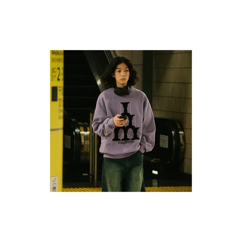 YOSHIYOYI Crew Neck Loose Fit Heavyweight Sweatshirt Unisex-2