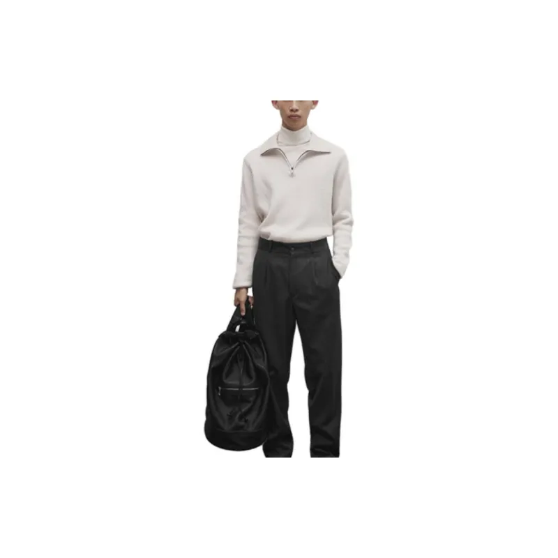 Massimo Dutti Cashmere Sweaters Men Ecru-2