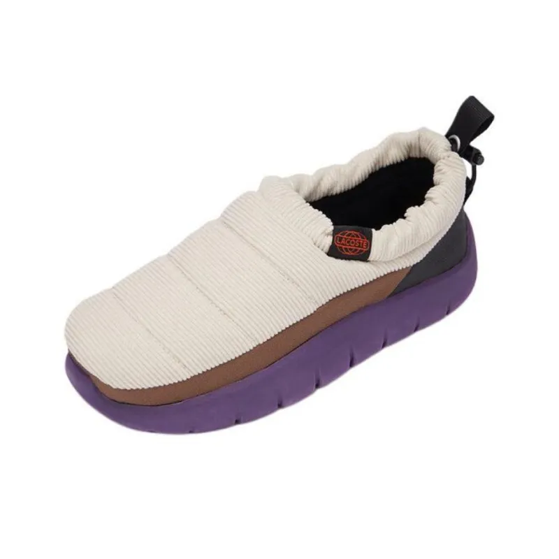 LACOSTE Low Top Casual Shoes Women's White Purple-1