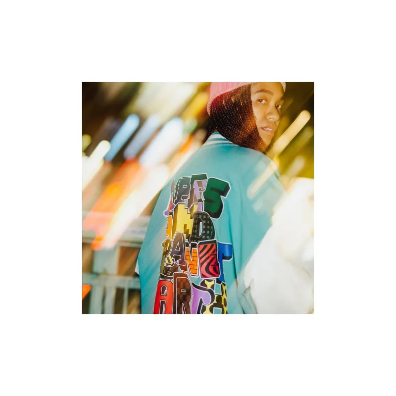 Bape X 9090 Graphic Varsity Jacket-3