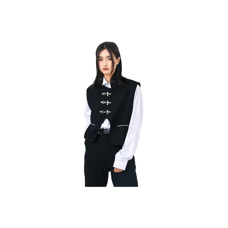 ETERNITY ITA Loose Fit Techwear Vest Unisex Black-5