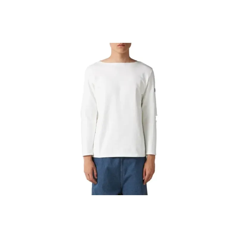 Kapital Elbow Rip Boatneck Long Sleeve T Shirt-2
