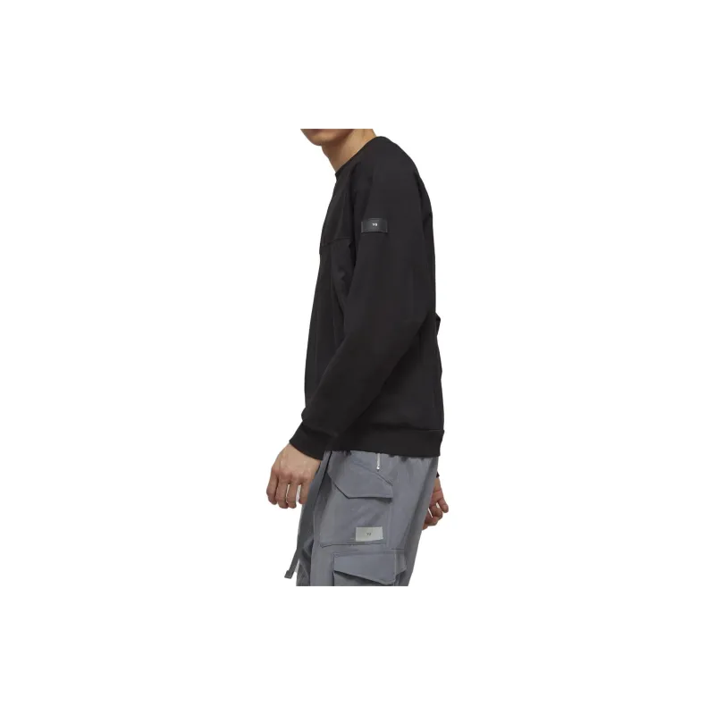 Y-3 Logo Patch Crew Neck Sweatshirt-3