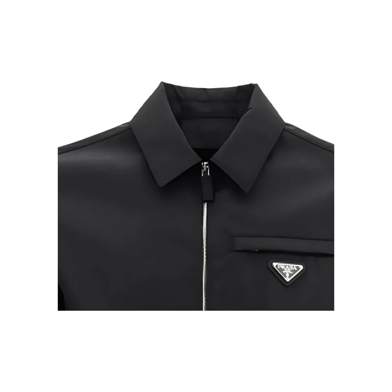 PRADA Logo Patch Blouson Jacket-4