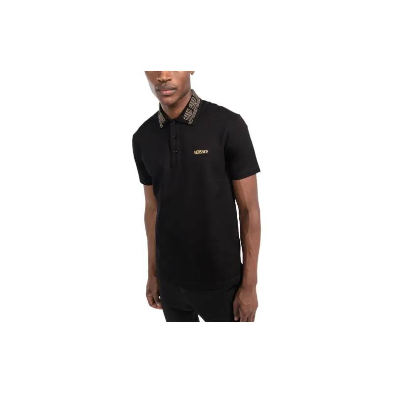VERSACE Polo Shirts Men Black-3