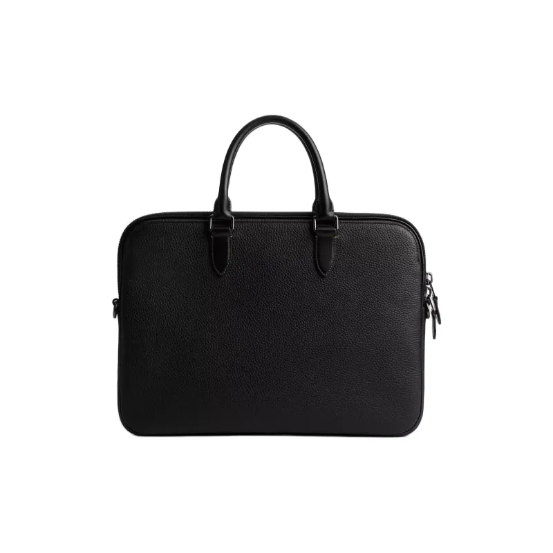 COACH Gotham Litchi Grain Leather Crossbody One Shoulder Handbag Tubas Men's Black-1