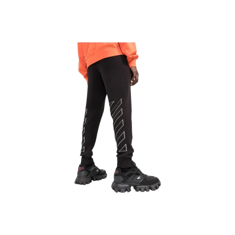 OFF WHITE FW22 Knitted Sweatpants Men Black-3