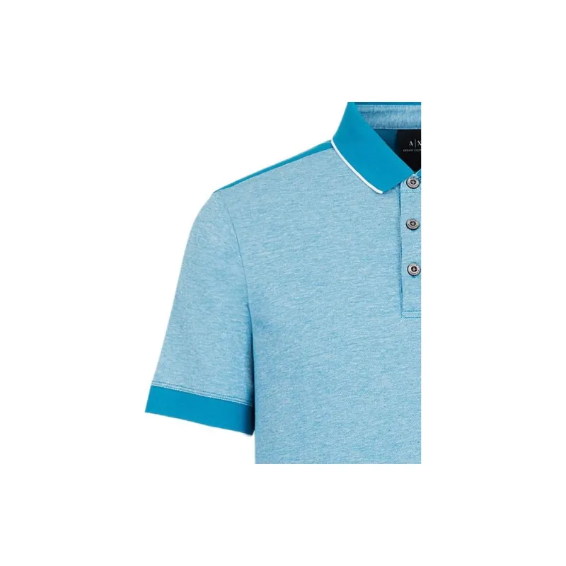 ARMANI EXCHANGE Polo Shirts Men Sky Blue-4