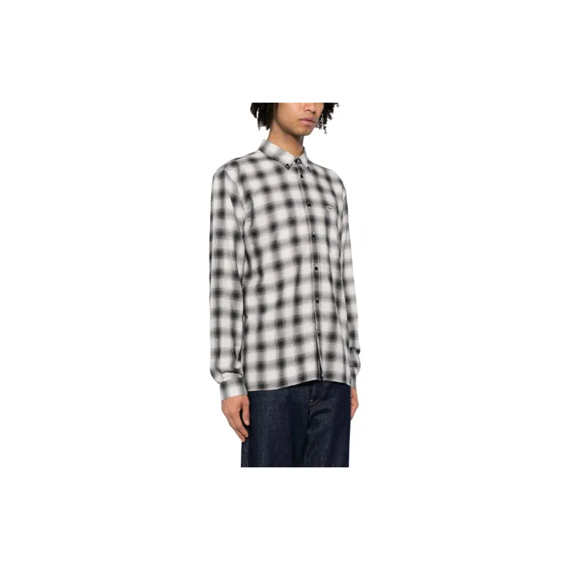 LACOSTE Logo patch Check pattern Shirt-3