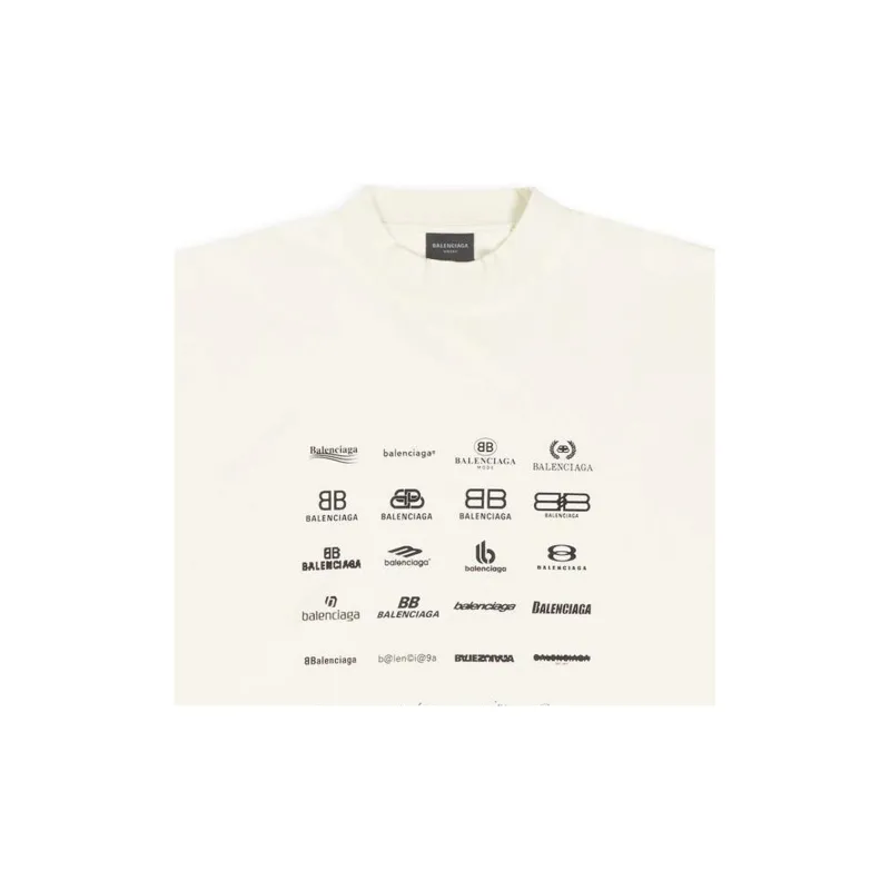 Balenciaga T Shirt Loose Fit Style Unisex Ecru-4